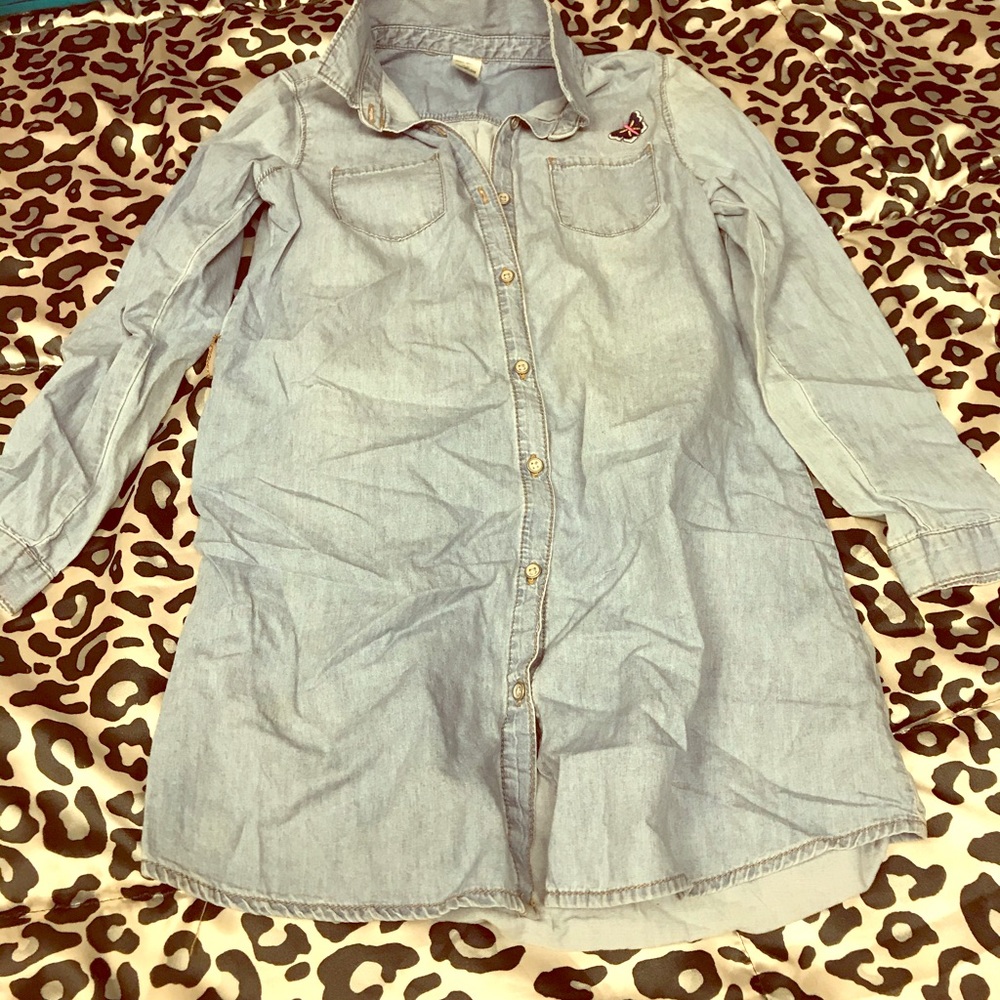 Long Sleeve Button up dress(girls)